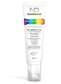 HIGH PROTECTION INVISIBLE — Дневной омолаживающий гель-крем c невидимым финишем SPF 50+ PPD 24,75мл СРОК 01.2026 1
