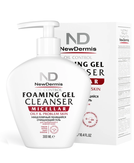 MICELLAR OIL CONTROL - Мицеллярный пенящийся очищающий гель для жирной и проблемной кожи, 300 мл