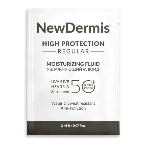 Саше HIGH PROTECTION REGULAR moistruizing fluid – увлажняющий флюид SPF 50+ PPD20, 2мл