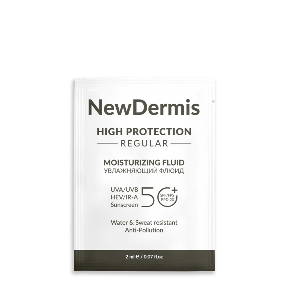 Саше HIGH PROTECTION REGULAR moistruizing fluid – увлажняющий флюид SPF 50+ PPD20, 2мл